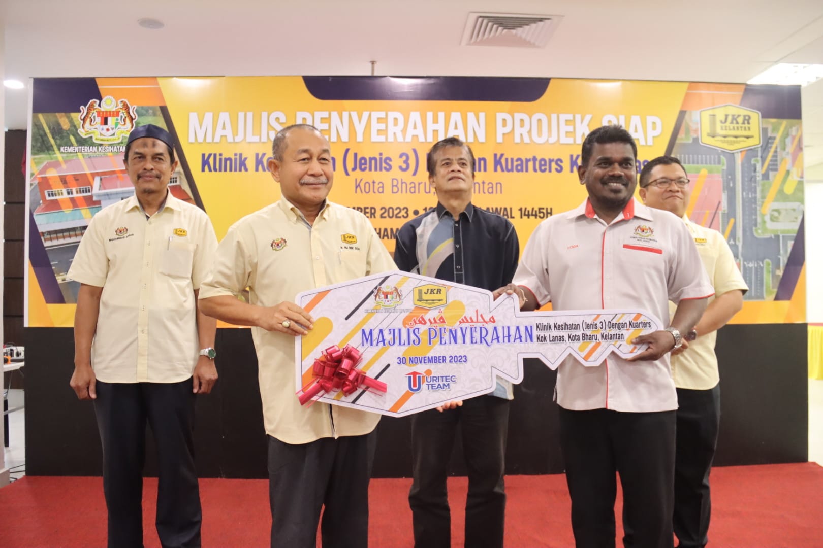 Majlis Penyerahan Projek Pembinaan Bangunan Klinik Kesihatan (Jenis 3) Dengan Kuarters Kok Lanas, Kota Bharu, Kelantan